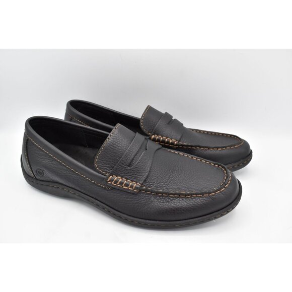 Born Mens Size 13 Simon III Black Full Grain Leather Slip On Loafers Shoes main image 9